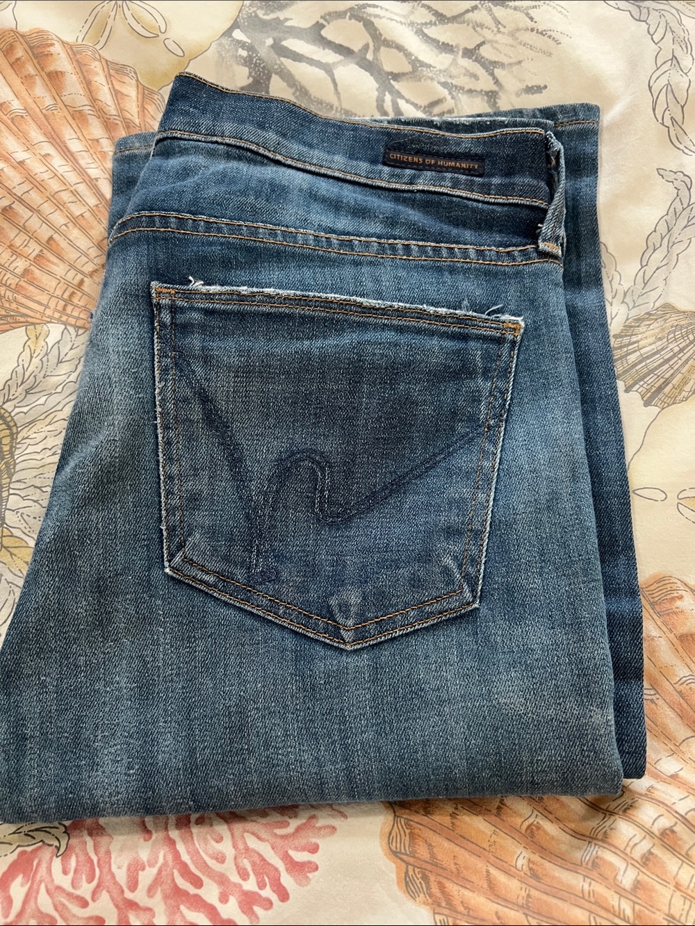 Citizens Of Humanity Medium Blue Straight Leg Jeans